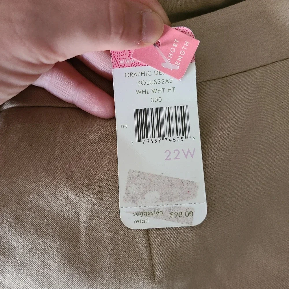 NWT Sigrid Olsen Wide Leg Short Length Business Casual Office Pants Size 22W - Picture 12 of 12